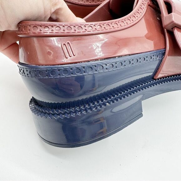 MELISSA‎ BROGUE SPECIAL WOMENS JELLY OXFORDS Red Blue Sz 7 PVC - Picture 12 of 13
